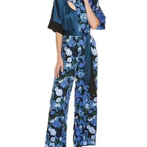 NWT Diane von Furstenberg Marie Rose Jumpsuit Dragon Print - S